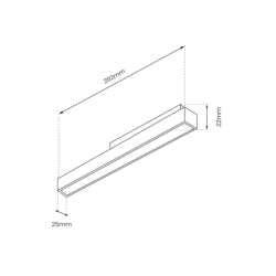 Magnetinės sistemos LED šviestuvas 20mm 14W LED 4000K