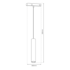 Magnetinės sistemos LED šviestuvas 20mm 7W LED 4000K