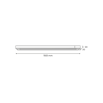 Paviršinio montavimo magnetinės sistemos bėgelis 20mm 150cm JUODA