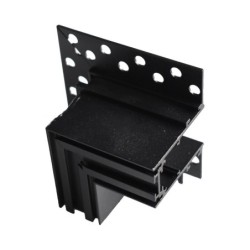 Priglaistomas magnetinės sistemos bėgelio kampinė jungtis 20mm JUODA