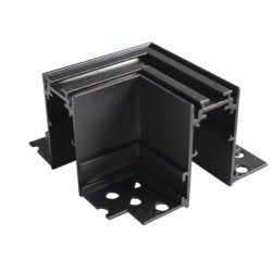 Priglaistomas magnetinės sistemos bėgelio kampinė jungtis 20mm JUODA