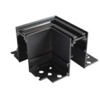 Priglaistomas magnetinės sistemos bėgelio kampinė jungtis 20mm JUODA