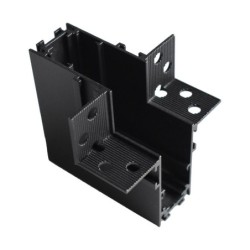 Priglaistomas magnetinės sistemos bėgelio vidinio kampo jungtis 20mm JUODA