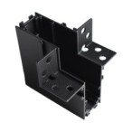 Priglaistomas magnetinės sistemos bėgelio vidinio kampo jungtis 20mm JUODA