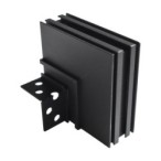 Priglaistomas magnetinės sistemos bėgelio vidinio kampo jungtis 20mm JUODA
