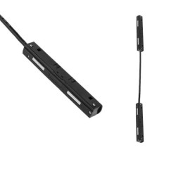 Magnetinės sistemos kampinė elektrinė jungtis 20mm JUODA