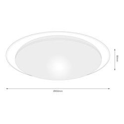 Lubinis šviestuvas SONIC 100W LED Ø850 mm su pulteliu