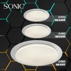 Lubinis šviestuvas SONIC 24W LED Ø400 mm su pulteliu
