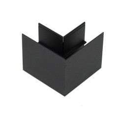 Paviršinio montavimo magnetinės sistemos bėgelio kampinė jungtis 20mm JUODA