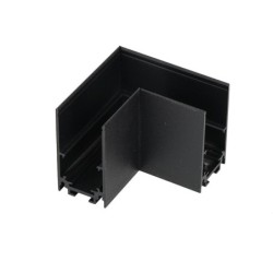 Paviršinio montavimo magnetinės sistemos bėgelio kampinė jungtis 20mm JUODA