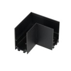 Paviršinio montavimo magnetinės sistemos bėgelio kampinė jungtis 20mm JUODA