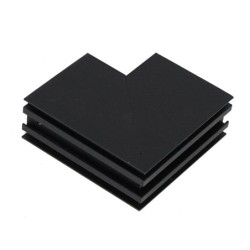 Paviršinio montavimo magnetinės sistemos bėgelio vidinio kampo jungtis 20mm JUODA