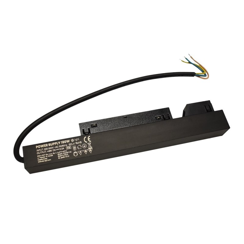 Magnetinės sistemos maitinimo šaltinis 150W 20mm 48V JUODA