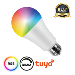 5x LED lemputė LED Wi-FI A60 8W E27 Smart Tuya RGB+CCT+DIM