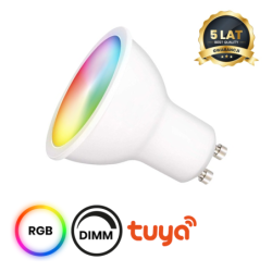5x LED lemputė LED Wi-FI GU10 5W Smart Tuya RGB+CCT+DIM