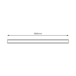 Magnetinės sistemos bėgelio uždengimas 20mm 150cm JUODA