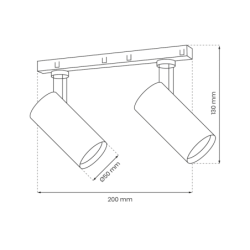 Magnetinės sistemos LED šviestuvas 20mm 2x10W LED 4000K