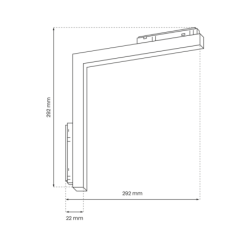 Magnetinės sistemos LED šviestuvas  20mm L-DOWN 24W 4000K