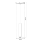 Magnetinės sistemos LED šviestuvas 20mm 7W 3000K