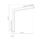 Magnetinės sistemos LED šviestuvas 20mm L-DOWN 24W 3000K