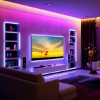 LED juostos komplektas RGB 3m P54 12V 12W su nuotolinio valdymo pulteliu (maitinimo šaltinis komplekte)