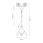 LED prožektoriai su stovu Bobby 2x50W 4000K
