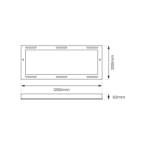 Rėmas LED panelių montavimui 120x30 H:62mm Backlit