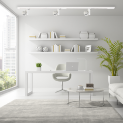 Į bėgelį montuojamas šviestuvas Ojo 25W 2700/4000K BALTA 3 fazių