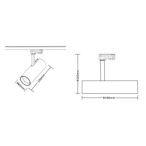 Į bėgelį montuojamas šviestuvas Sumba 20W 2700/4000K BALTA 3 fazių