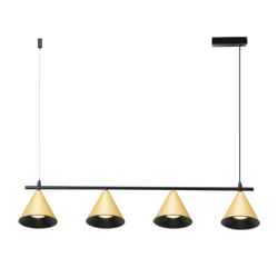 Pakabinamas šviestuvas Cone Auksinė 4xGU10