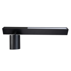 Sieninis šviestuvas Magnet 9W+1xGU10 3000/4000K JUODA Kairės pusės