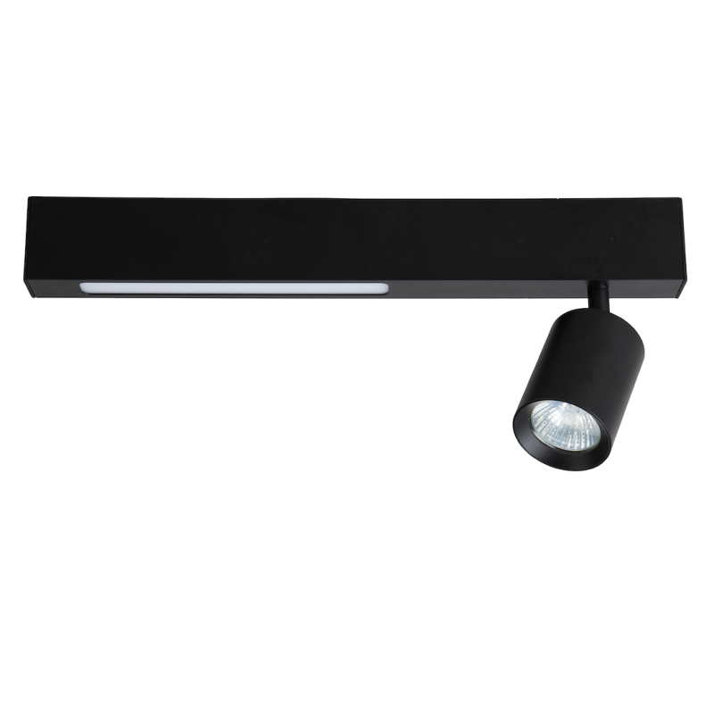 Lubinis šviestuvas Magnet 5W+1xGU10 3000/4000K JUODA