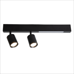 Lubinis šviestuvas Magnet 5W+2xGU10 3000/4000K JUODA