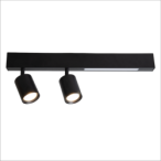 Lubinis šviestuvas Magnet 5W+2xGU10 3000/4000K JUODA