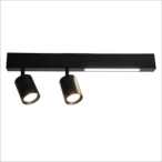 Lubinis šviestuvas Magnet 5W+2xGU10 3000/4000K JUODA