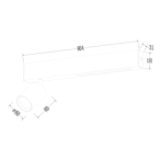 Lubinis šviestuvas Magnet 5W+2xGU10 3000/4000K JUODA