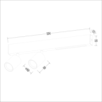 Lubinis šviestuvas Magnet 5W+2xGU10 3000/4000K BALTA