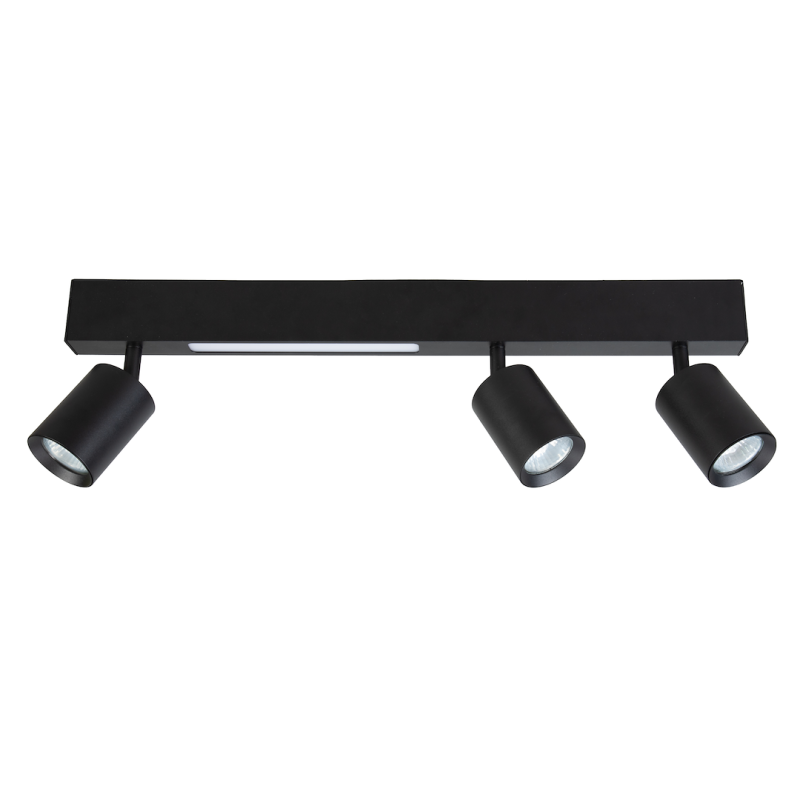 Lubinis šviestuvas Magnet 5W+3xGU10 3000/4000K JUODA