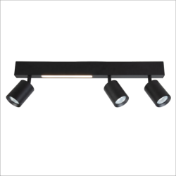 Lubinis šviestuvas Magnet 5W+3xGU10 3000/4000K JUODA
