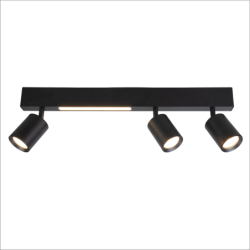 Lubinis šviestuvas Magnet 5W+3xGU10 3000/4000K JUODA