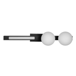 Sieninis šviestuvas Magnet 13W+2xG9 3000/4000K JUODA