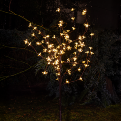 Saulės energija įkraunamas įsmeigiamas šviestuvas Tree 120cm RGB+3000K IP44