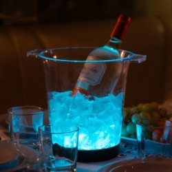 Šviečiantis LED indas  RGB 23cm IP44 su keičiamomis baterijomis