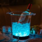 Šviečiantis LED indas  RGB 23cm IP44 su keičiamomis baterijomis