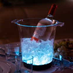 Šviečiantis LED indas  RGB 23cm IP44 su keičiamomis baterijomis