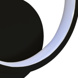 Sieninis šviestuvas Hoop JUODA 7W LED 4000K