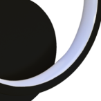 Sieninis šviestuvas Hoop JUODA 7W LED 4000K