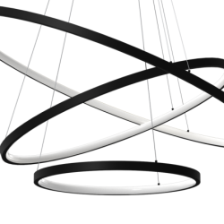 Pakabinamas šviestuvas Hoop JUODA 93W LED 4000K