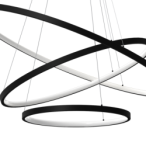 Pakabinamas šviestuvas Hoop JUODA 93W LED 4000K