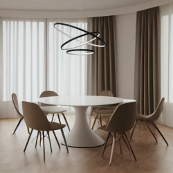 Pakabinamas šviestuvas Hoop JUODA 93W LED 4000K